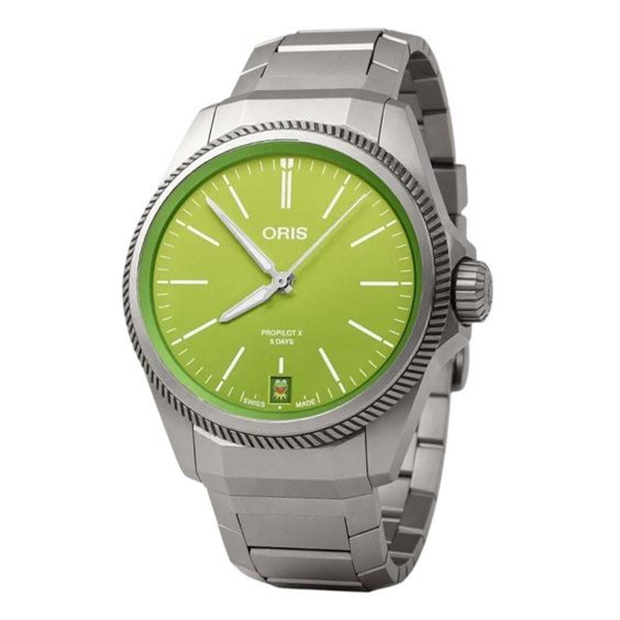 Montre Oris Homme Propilot X Kermit Edition in Titane 01 400 7778 7157-SET - 01 400 7778 7157-SET